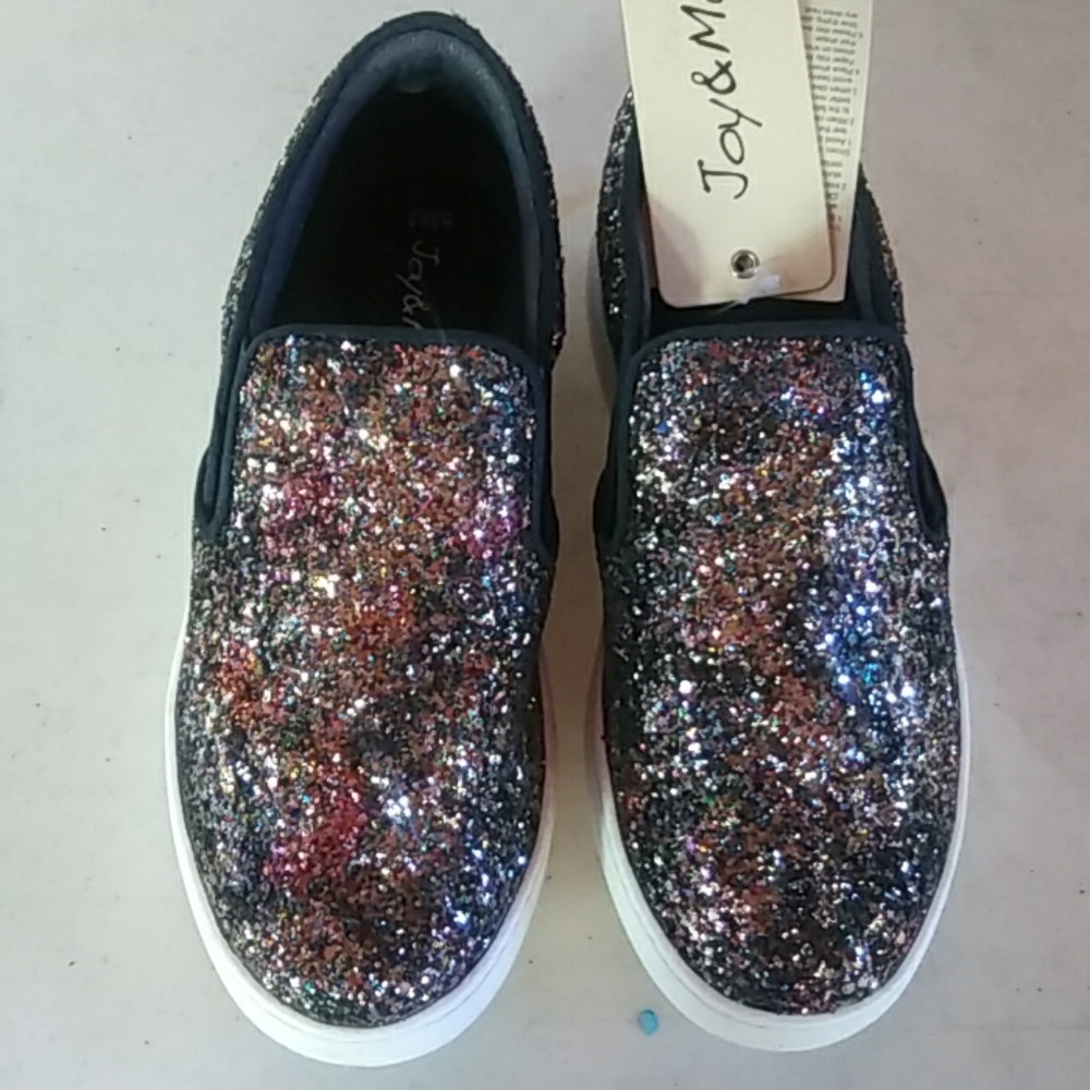 Multicolor Glitter Textile Material Sneakers - image 2